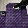thumbnail image 3 of Ambesonne Geometric Grommet Curtain, Squares and Triangles, 50" x 72", Purple Black, 3 of 6