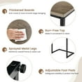 thumbnail image 6 of Nesting Coffee Table Set of 3, Square C-Shaped Wood Grain Tabletop with Heavy-Duty Metal Frame, Black Oak, 6 of 17