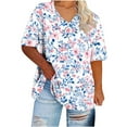 thumbnail image 4 of COM1950s Shorts pour Femmes, Chemises pour Femmes, T-Shirt à Manches Courtes Col en V Grande Taille pour Femmes, T-Shirts à Manches 3/4 pour Femmes, Short pour Femmes, T-Shirt pour Femmes, 4 of 9