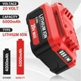 thumbnail image 6 of 4-Pack 20V 6.0Ah Replacement Battery for Craftsman V20 Lithium Ion Battery CMCB205 CMCB204 CMCB204-2 CMCB202 CMCB202-2, 6 of 6