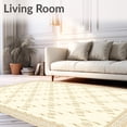 thumbnail image 2 of ODIKA 6'x9' Machine Washable Non-Slip Area Rug, Elegant Quatrefoil with Neutral Tones and Chic Design High Traffic Rug, Beige, 48443, 2 of 7