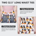 thumbnail image 6 of Halloween Black Cats with Pumpkins Witch Hats Apron-Garden Aprons for Women with Pockets-Cotton Linen Waterproof Kitchen Cooking Gardening Aprons Adjustable for Kitchen,Cooking,BBQ and Salon 32"x27", 6 of 7