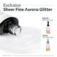 thumbnail image 4 of Modelones Glitter Gel Top Coat, Ultra Fine White Aurora Clear Glitter Gel Polish Glossy Sparkle Finish Long Lasting Soak Off Pearlescent Shimmer Manicure Nail Art Gift for Women Girls, 4 of 8