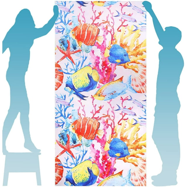Oversized Beach Towel Microfiber Towels Extra Large Sand Free Quick Dry Sandless Fish Sandproof Lightweight Clearance Camp Thin XL Absorbent for Adults Travel Kids Men Women Pool 71" x 34"