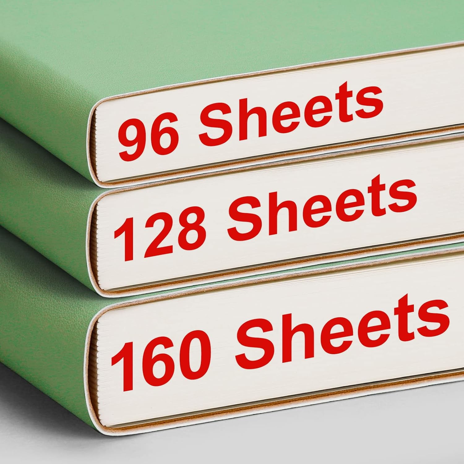 Lined Journal Notebook - 320 Numbered Pages Leather Journal for Women, 100gsm Thick College Ruled Paper, Large B5 Softcover Journal for Writing Work School, 7.6'' X 10''-LightGreen