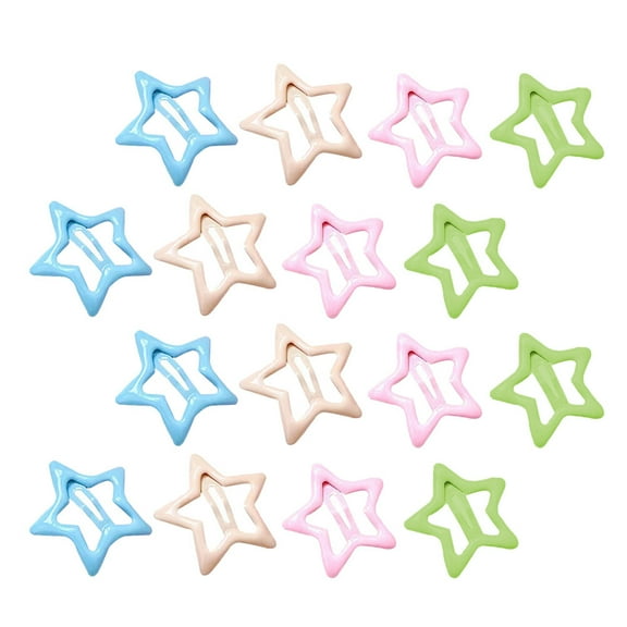 Luxshiny Childrens Hairpins Star Barrettes Metal 30 Pcs for Kids Parties