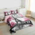 thumbnail image 3 of Homewish Pink Cherry Blossom Bedding Comforter Set,Paris Eiffel Tower Twin Comforter Sets,Chhic Classic Architecture Bedding Set For Adults,Super Cozy Room Decor Reversible,2-Piece, 3 of 8