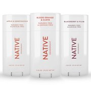 Native Deodorant - Natural Deodorant For Women and Men - 3 Pack - Contains Probiotics - Aluminum Free & Paraben Free, Naturally Derived Ingredients