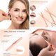 thumbnail image 3 of Arroyner 5 piezas aplicador de pestañas herramienta aplicador de pestañas postizas rizador de cejas tijeras (oro rosa), 3 of 7