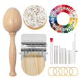 thumbnail image 1 of Mini Darning Loom,Mushroom Knit Patch Kit with 14 Hooks Small Weaving Loom 14 Pcs Large Eye Needles 50 Color Threads for Handcraft DIY Weaving Repair Tool Darning Kit for Beginners Mending Jeans Socks, 1 of 5