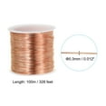 thumbnail image 2 of Uxcell Solid Bare Copper Wire Pure Copper Wire Soft Beading Wire Metal Plant Stem Ties Copper Tone 28 Gauge 1Pcs, 2 of 5