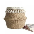 thumbnail image 2 of Woven Seagrass Belly Basket for Storage Plant Pot Basket and Laundry, Picnic and Grocery Basket, 2 of 5