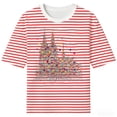 thumbnail image 4 of DHFJKG Striped Carnival T Shirt Women Short Sleeve Festival Graphic Tee Comfortable Casual Crewneck Top Summer Fanshion Clothes Trendy Tops, 4 of 4
