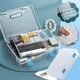 thumbnail image 1 of Caja de papelería de plástico | Estuche transparente para bolígrafos con múltiples compartimentos | Organizador de bolsa de lápices de gran capacidad para estudiantes, niños, niñas | Almacenamiento, 1 of 7