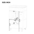 thumbnail image 5 of 20-inch Bathroom Vanity with Ceramic Sink, Black Storage Cabinet with Two-Tier Shelf, Adjustable Shelf, Solid Wood and MDF, 5 of 10