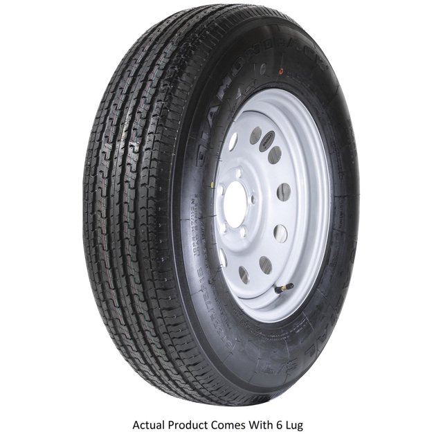Taskmaster Tire/Wheel Assembly ADB225R645SMEM Tire/Wheel Assembly; Diamondback; 15 Inch Diameter x 6 Inch Width; 6 x 114.3 Millimeter/6 x 4.50 Inch Bolt Pattern; Modular