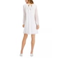 thumbnail image 2 of INC Womens Tie Neck Mini Shift Dress, 2 of 4