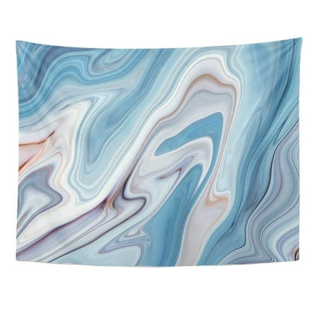 REFRED Gray Color Marble Ink Colorful Blue Pattern Abstract Brown Interior Granite Idea Wall Art Hanging Tapestry Home Decor for Living Room Bedroom Dorm 51x60 (Best Granite Colors For Living Room)