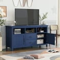 thumbnail image 2 of Modern TV Stand For TV Up To 68", Media Console Table With 2 Doors And 2 Drawers, Entertainment Center Sideboard With Open Storage Shelves For Living Room Bedroom, 2 of 9