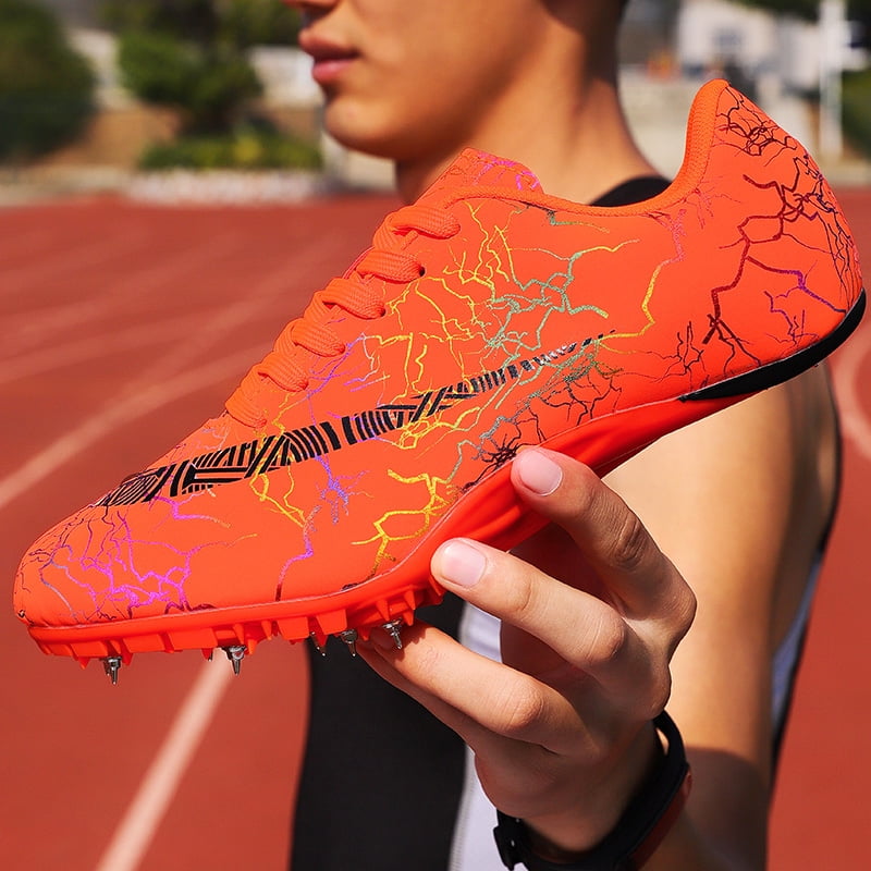 Mens Track and Field Shoes Teenagers Spikes Sneakers Boys Track Race Jumping Professional Running Nail Spikes Shoes