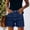 Blue, variant on FRSASU Women's Jean Shorts Casual Drawstring High Waisted Stretchy Summer Denim Shorts with Pockets Light Blue-C