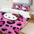 thumbnail image 6 of Hello Kitty Duvet Cover Set 3-Piece Bedding Set Soft Warm And Comfortable Soft Bed Set with 1 Duvet Cover And 2 Pillowcases for Bedroom All Season 102"x90", 6 of 7