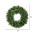 thumbnail image 3 of Vickerman 36" Bangor Mixed Pine Artificial Christmas Wreath, Clear Dura-lit Incandescent Mini Lights, 3 of 3