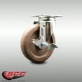 thumbnail image 2 of 5 Inch 316SS High Temp Glass Filled Nylon Swivel Top Plate Caster with Brake SCC, 2 of 2