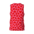 thumbnail image 2 of Rocae Red Love Heart for Men's Basketball Jersey Lightweight and Breathable Athletic Tank Top,Quick-Drying Sports Jersey Small, 2 of 9