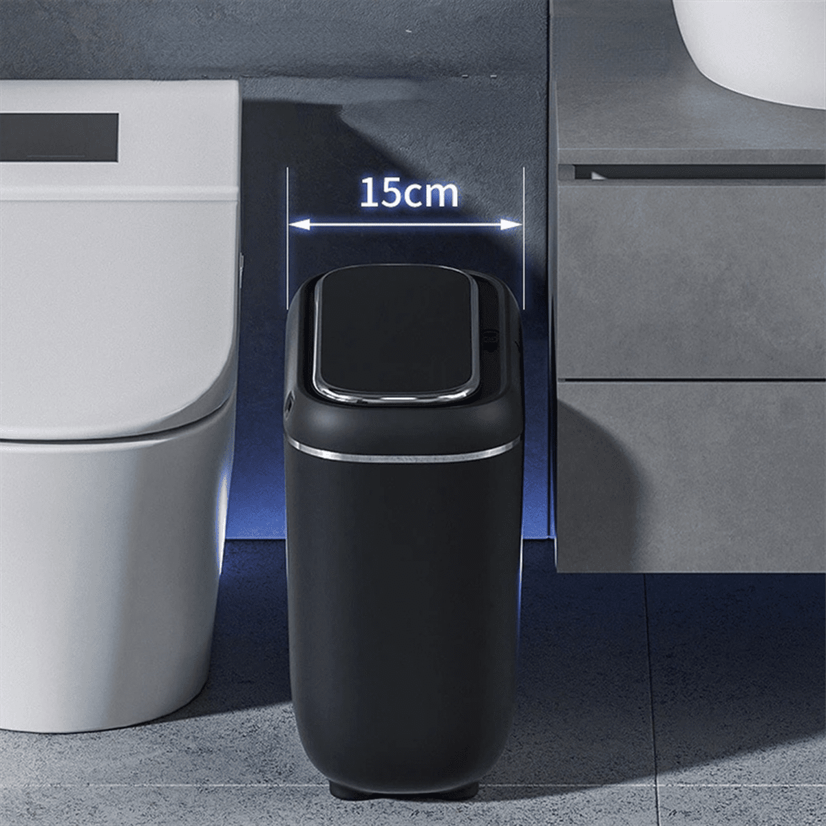 14L Automatic Sensor Trash Can Electric Touchless Smart Bin Kitchen Bathroom Waterproof Bucket Garbage with Lid