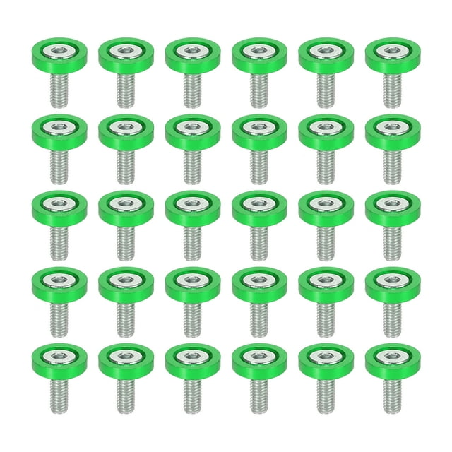 Pernos M6x1.0 Unique Bargains 30 Piezas de Aluminio verde