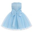 thumbnail image 2 of IBTOM CASTLE Toddler Little Flower Girls Princess Tulle Dress Sleeveless Floral Embroidery Tutu 3D Butterfly Back Bowknot For Wedding Birthday Party Evening Formal Blue, 2 of 7