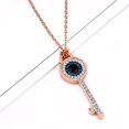 thumbnail image 1 of Clav de llave de oro rosa con ojo de diablo, sencillo y versátil, para mujer, 2 uds., 1 of 5