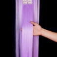 thumbnail image 4 of SHCKE Clip in Hair Extensions 26 Inch Hairpieces 8 Pieces Set Clip On Hair Extension Straight Double Weft Hair Extensions Synthetic Hairpiece for Women Light Purple, 4 of 6
