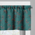 thumbnail image 5 of Ambesonne Teal Valance & Curtain, Red Berry Christmas Rustic, 55"x30", Teal Ruby Vermilion, 5 of 7