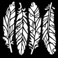 thumbnail image 1 of Woodware Pochoir Fancy Feathers 6 Po x 6 Po, 1 of 1