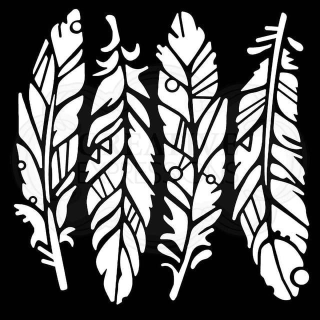 Woodware Pochoir Fancy Feathers 6 Po x 6 Po