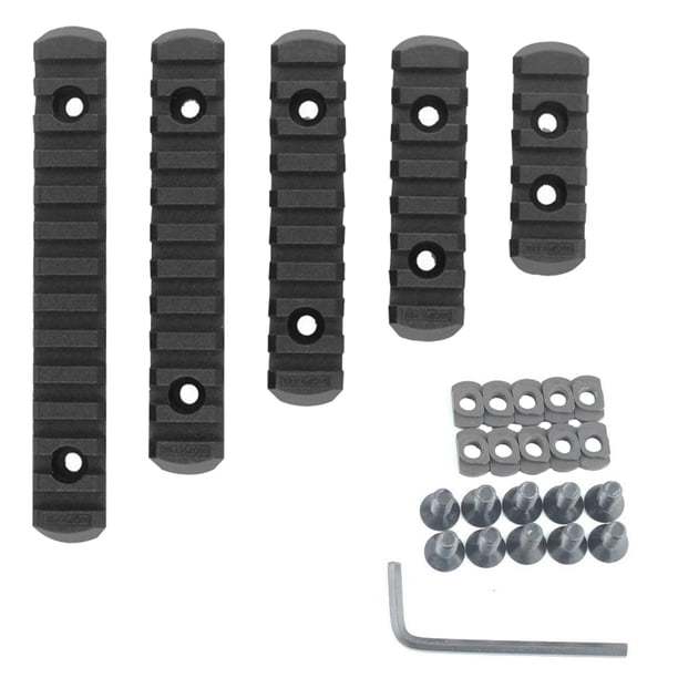 Worallymy Caza Rail Mount Plastic Side Rail Handguard Scope Mount Base Caza Herramienta Accesorio Negro Worallymy JD735810659