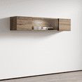 thumbnail image 2 of Fly Modular Wall Mounted Floating Media Cabinet (Type-52) Oak, 2 of 5