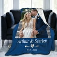 thumbnail image 3 of Custom Blanket Personalized Photos Text Collage Customized Picture Throws Blankets for Adults Kids Family Birthday, 1 Photo, 30x40 Inches, 3 of 6