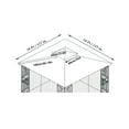 thumbnail image 6 of CoSoTower 10X10 ft Patio Double Roof Gazebo Replacement Canopy Top Fabric, Gray, 6 of 6