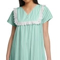 thumbnail image 3 of Moomaya Chemise de Nuit Imprimée à Manches Courtes pour Femmes Col en V en Coton, 3 of 5