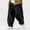 A92 Black, variant on Men's Cropped Harem Pants Baggy Casual Trousers Loose Fit Drop Crotch Lightweight Breathable with Elastic Waist Drawstring for Yoga Lounge Streetwear Everyday