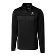 thumbnail image 2 of Men's Cutter & Buck Black Northwestern Wildcats Big & Tall Traverse Stripe Stretch Quarter-Zip Pullover Top, 2 of 3