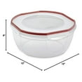 thumbnail image 7 of Ultra-Seal 8.1 Qt Bowl, Large Airtight Food Storage Container, Latching Lid, Microwave and Dishwasher Safe, Clear With Red Gasket, 8-Pack, 7 of 7
