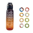 thumbnail image 1 of Botella de 1000 ml, juego de botella de agua actualizada con pajita para beber de 8 cápsulas, botella de agua para exteriores, 1 of 8