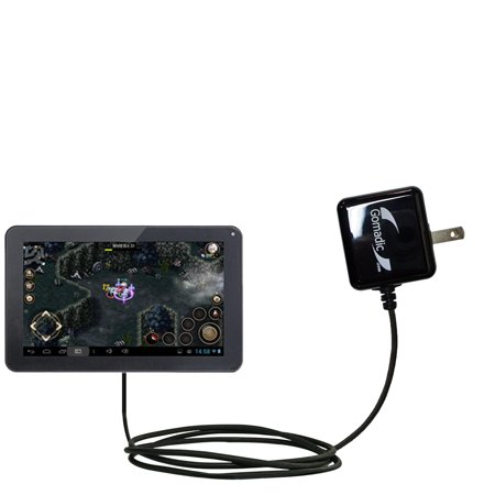 Gomadic Intelligent Compact AC Home Wall Charger suitable for the iRulu Android Tablets - High output power with a convenient, foldable plug design -