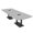 Fog Gray w/Matte Black Base with Electric, variant on 12' Modular Arc Rectangle Conference Table w/Electric And Square Bases