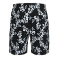 thumbnail image 6 of Kdxio Flower Pattern Mens Casual Shorts - Drawstring Summer Beach Sports Shorts for Men, 6 of 9