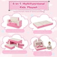 thumbnail image 4 of Yardi Yard 8-Piece 4-in-1 Kids Climb and Crawl Foam Playset-Pink, Toddler Chair for Kids, 4 of 7